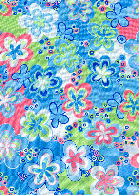 Print Fabric 70s Flowers