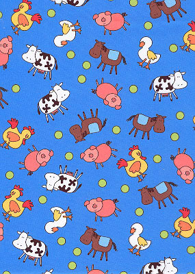 Print Fabric Animal Farm