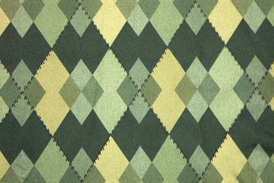 Print Fabric Argyle Green