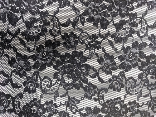 Print Fabric Black Lace