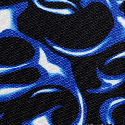 Print Fabric Blue Flame
