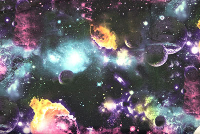 Print Fabric Galaxy Multi