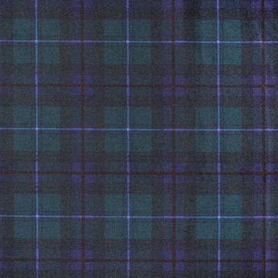 Print Fabric Plaid Blue