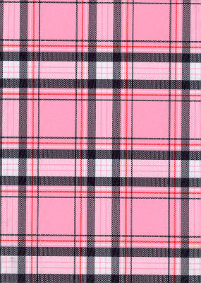 Print Fabric Plaid Pink