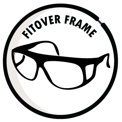 90 Fitover Lead Glasses - USA-Made Radiation safety eyewear